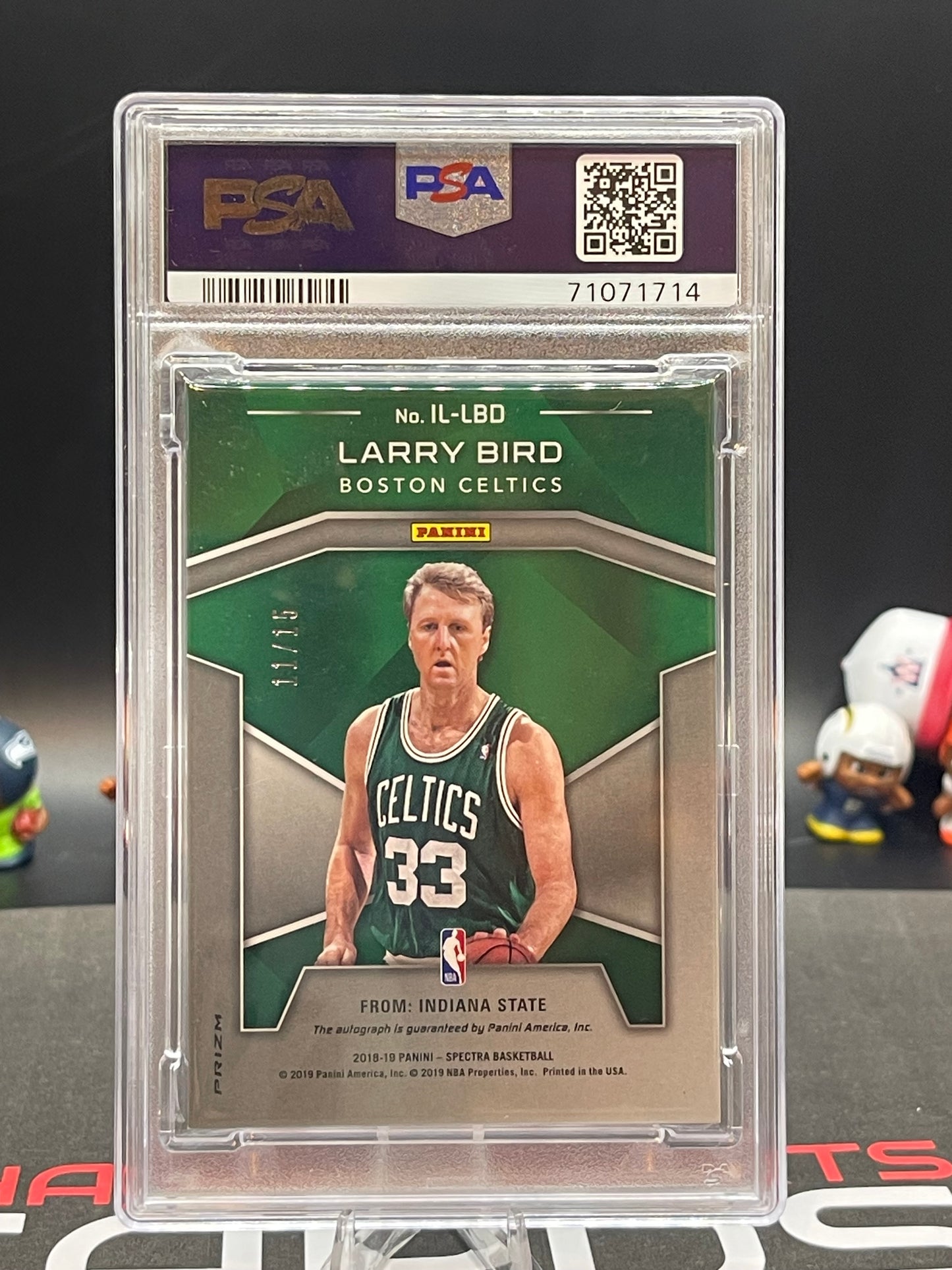 2018-19 Panini Spectra - Illustrious Legends Signatures Pink Prizm #IL-LBD Larry Bird /15